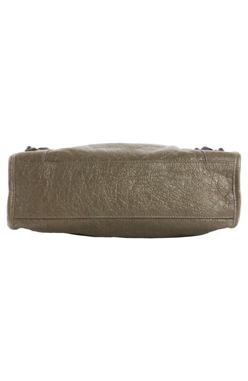 Balenciaga Small Le City Leather Satchel In 3258 Army Green