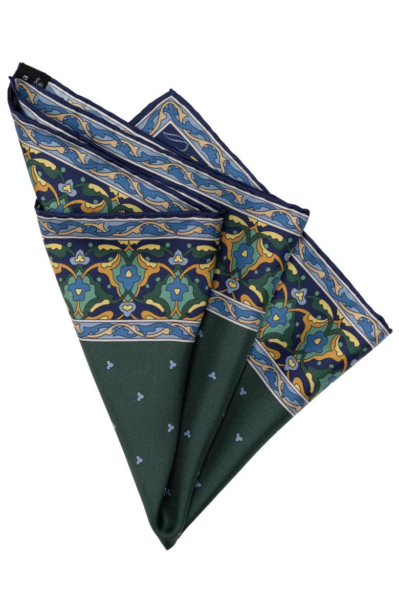 Elizabetta Enrico - Silk Pocket Square for Men, Alternate, color, Green