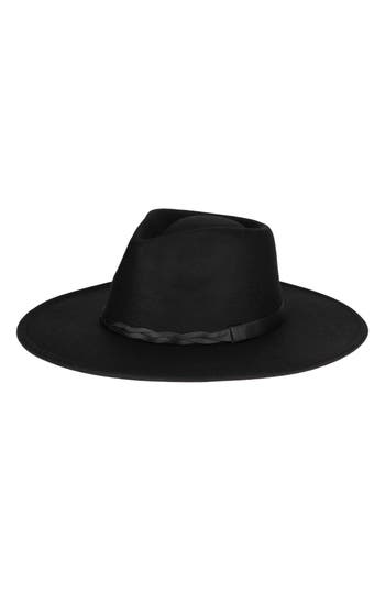 SAN DIEGO HAT SAN DIEGO HAT BRAIDED TRIM FEDORA HAT