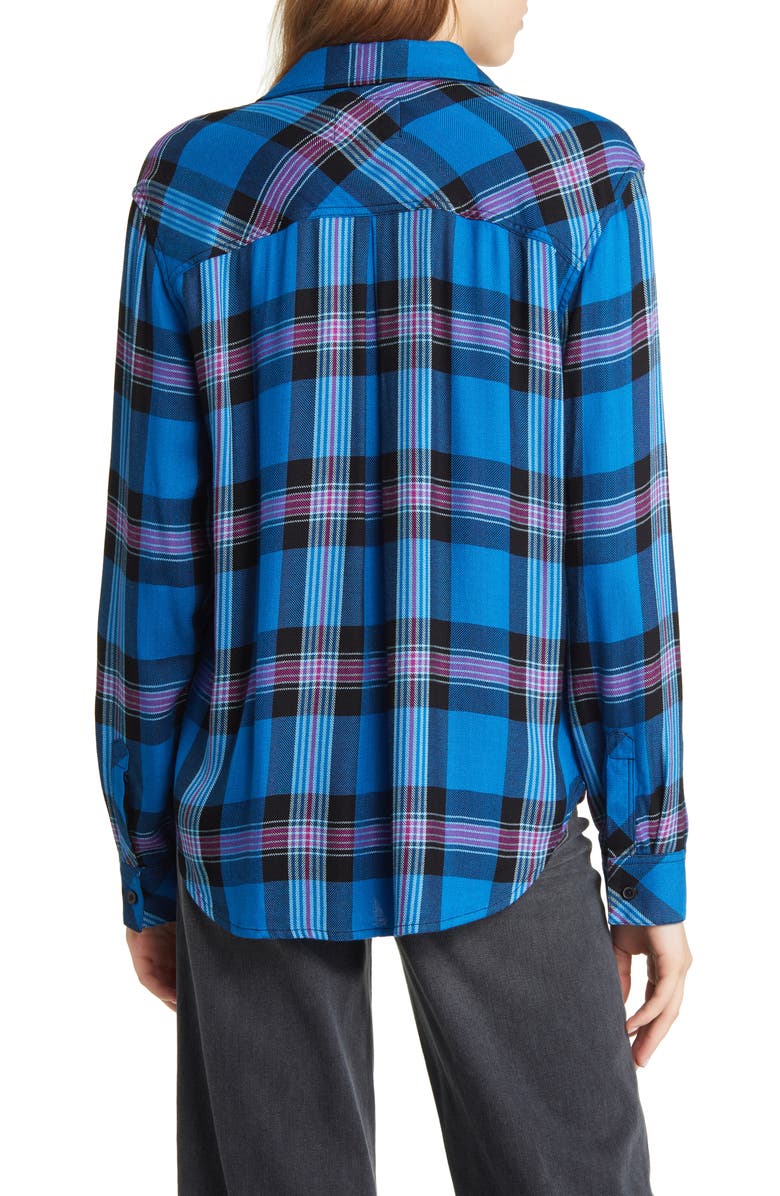 Rails Women's Hunter Plaid Button-Up Shirt, Alternate, color, Cobalt Magenta