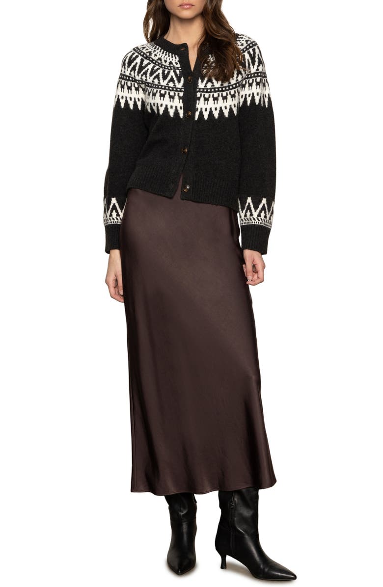 Sanctuary Fair Isle Crewneck Cardigan, Alternate, color,