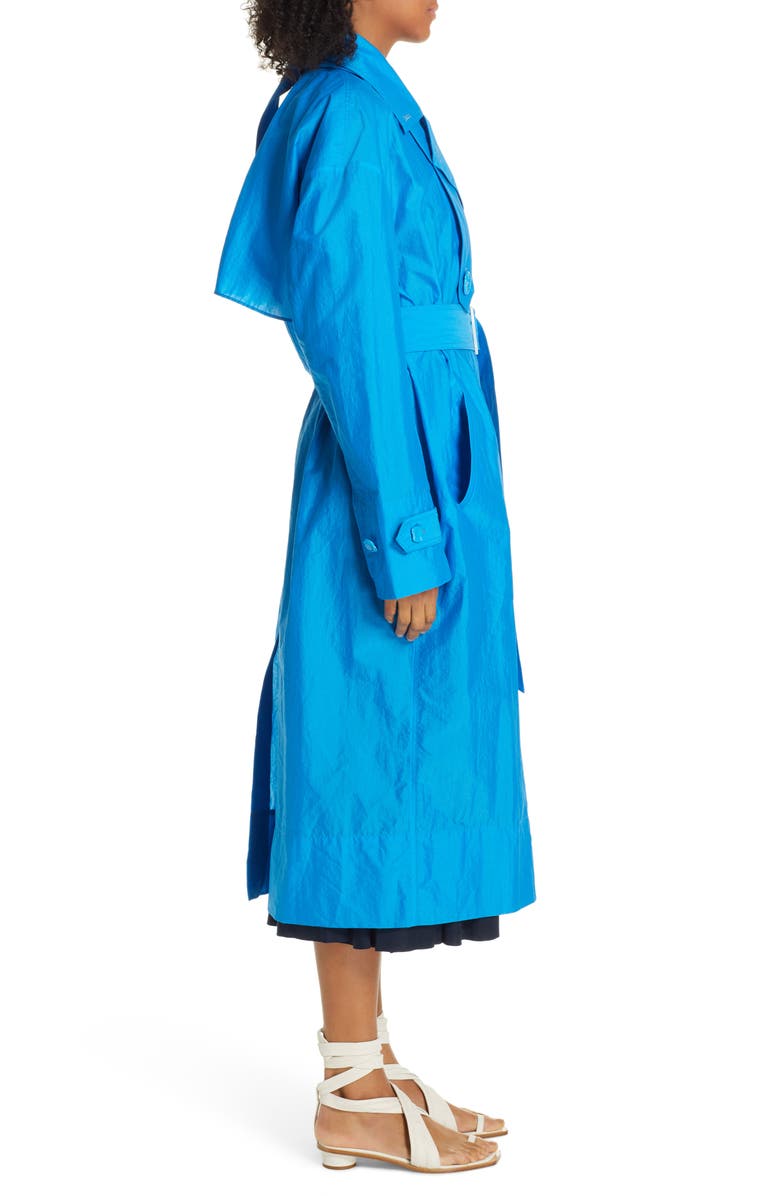 Tibi Double Breasted Trench Coat, Alternate, color,