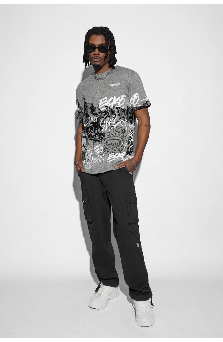 Ecko Unltd. Men's The Graffiti Tee, Main, color, Grey Marled