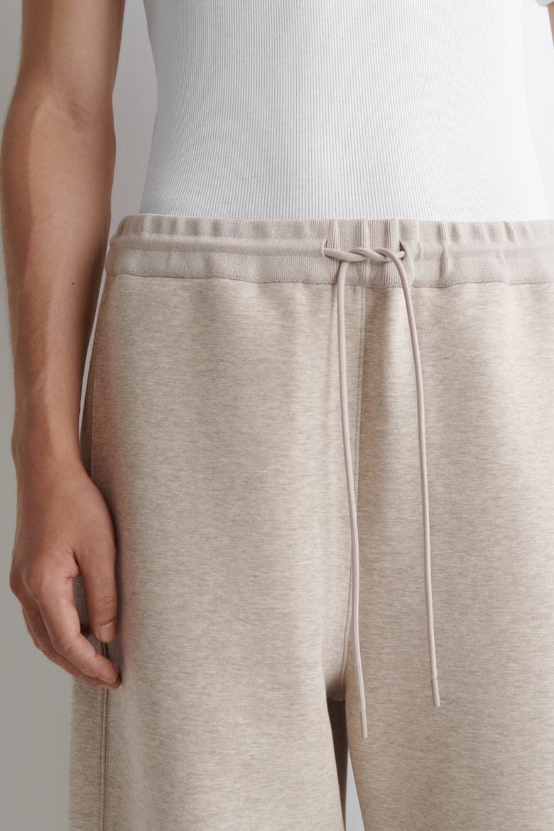 Scuba Knit Relaxed-Fit Barrel-Leg Joggers, Alternate, color, BEIGE MÉLANGE
