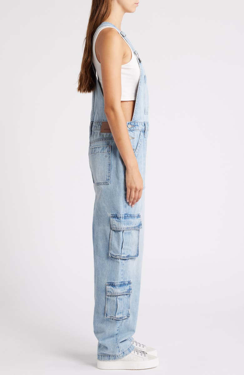 HIDDEN JEANS Baggy Denim Cargo Overalls, Alternate, color, 