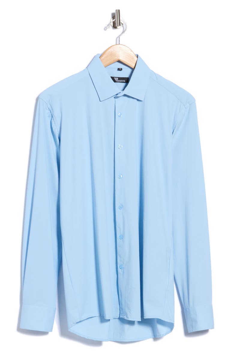Long Sleeve Button-Up Shirt, Main, color, LIGHT BLUE