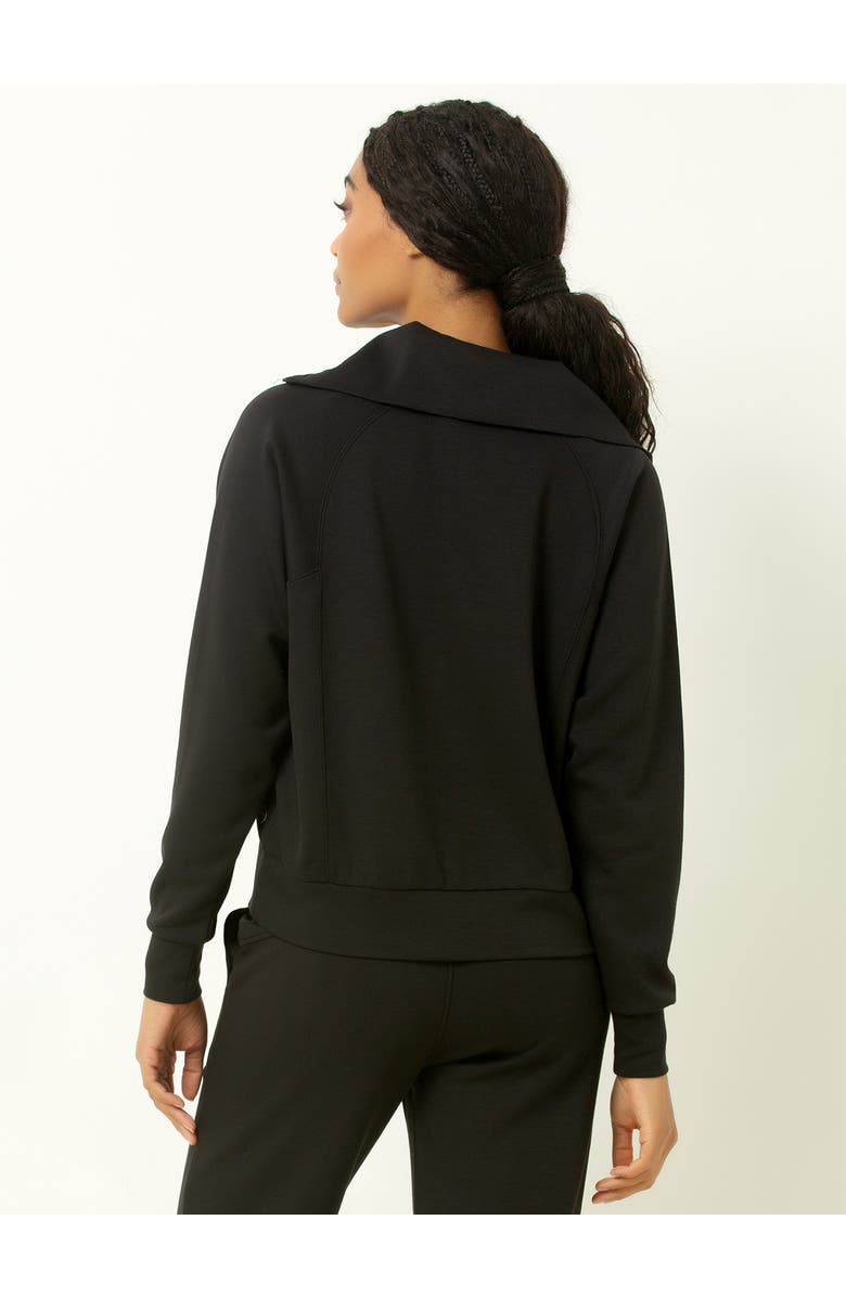 Single Stitch Ultra Soft 1/4 Zip Pullover, Alternate, color, Black