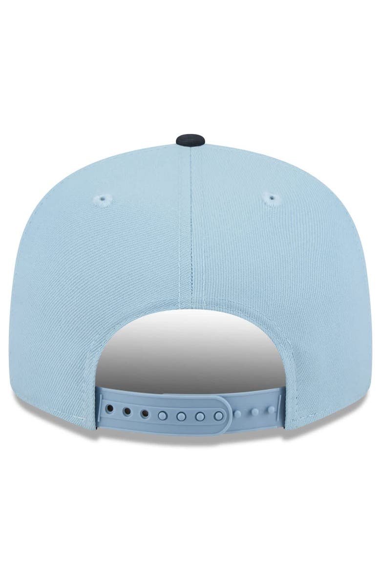 Men's New Era Light Blue/Navy Washington Nationals 2025 City Connect 9FIFTY Snapback Hat, Alternate, color, Light Blue