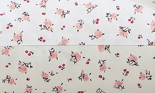 Betsey Johnson Baby Buds 200 Thread Count Cotton Percale Sheet Set In Dark Pink