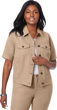 Jessica London Short Sleeve Denim Jacket