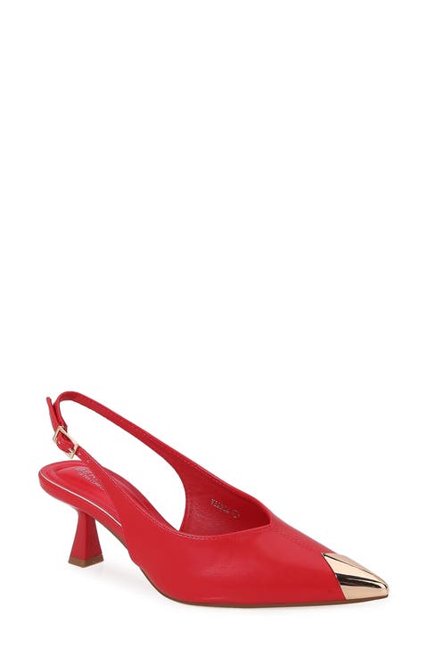 Vianna Cap Toe Slingback Pump (Women)
