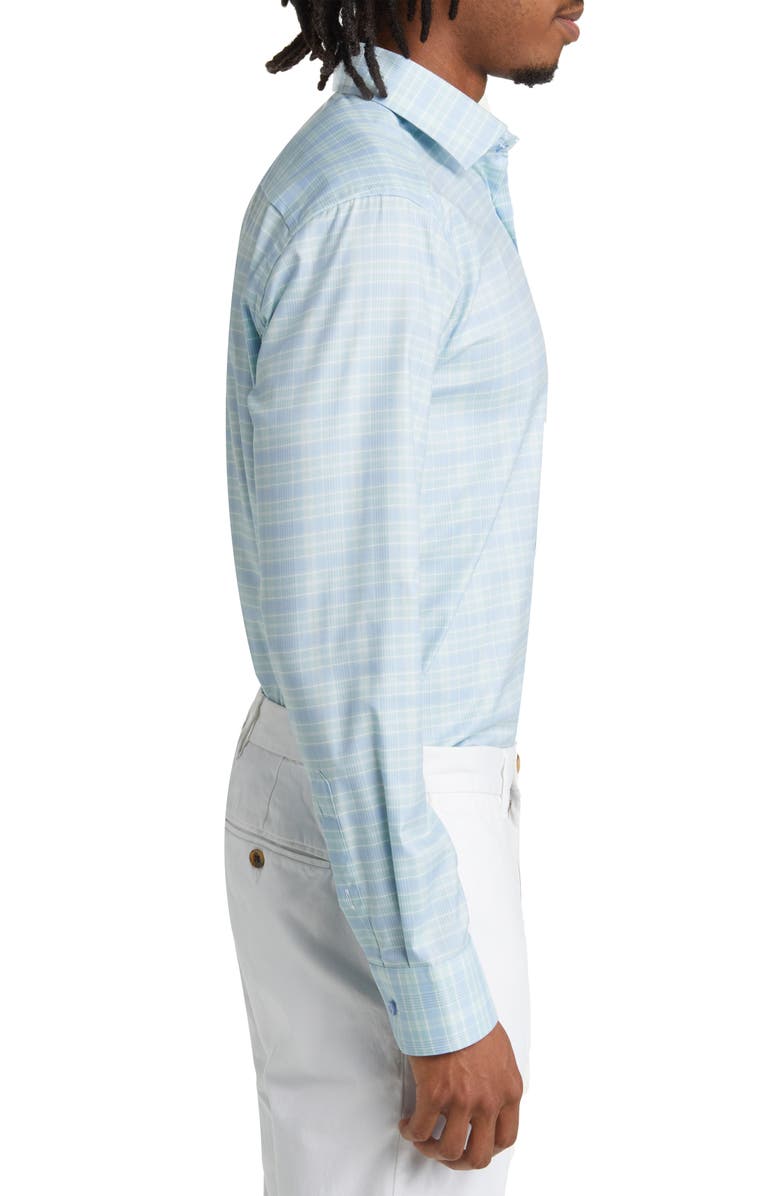 Eton Prince of Wales Check Slim Fit Dress Shirt, Alternate, color,