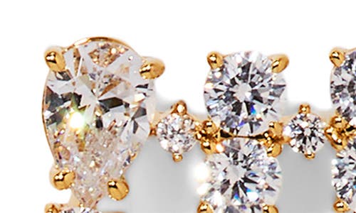 Nadri Everleigh Cubic Zirconia Fringe Climber Earrings In Gold