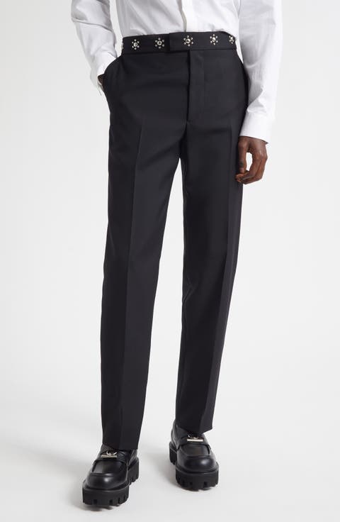 Studded Cotton Cigarette Pants