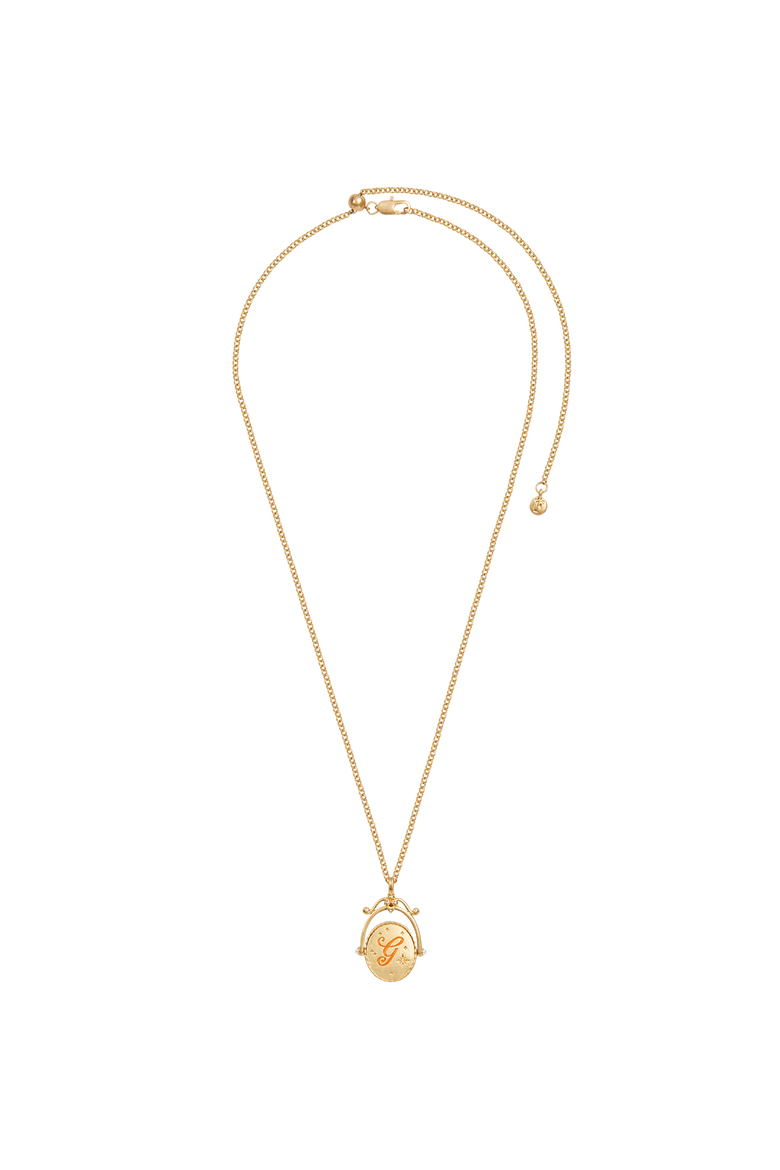 G Initial Gerbera Gold Spinner Chain Necklace, Alternate, color, Gold