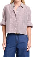 TWP Next Ex with Crystal Collar Cotton Button-Up Shirt