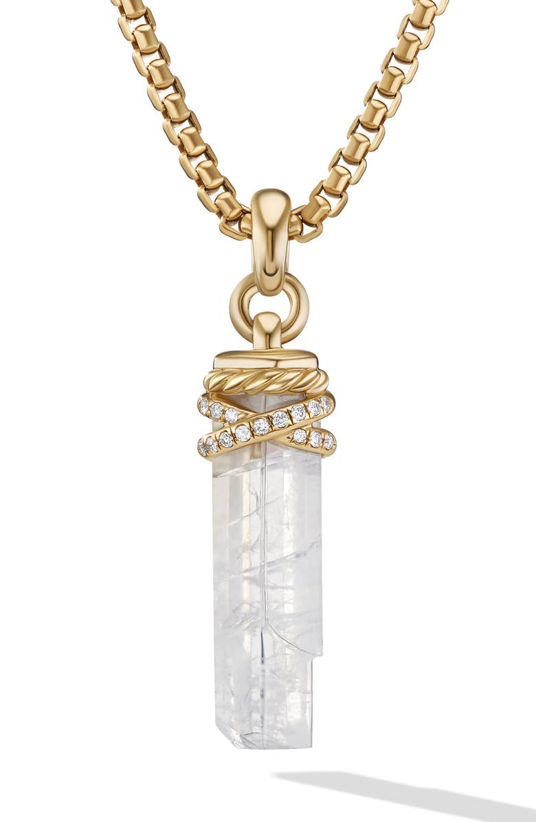David Yurman Wrapped Crystal Amulet Pendant, Main, color, 