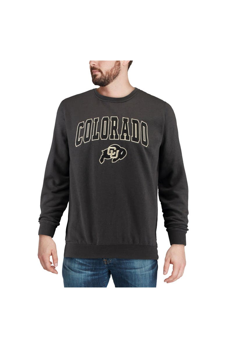 COLOSSEUM Men's Colosseum Charcoal Colorado Buffaloes Arch & Logo Crew Neck Sweatshirt, Alternate, color, Charcoal