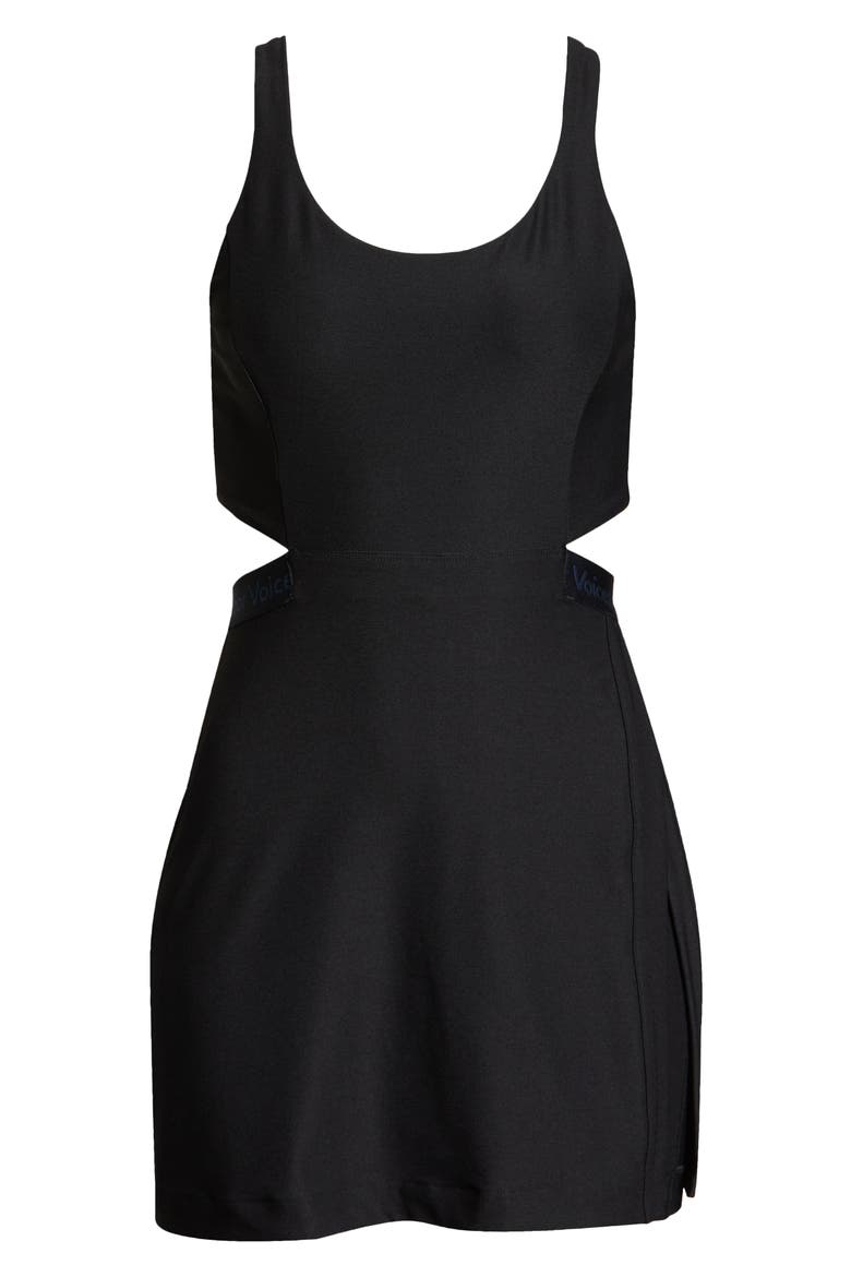 Court Cutout Tennis Dress, Alternate, color, BLACK