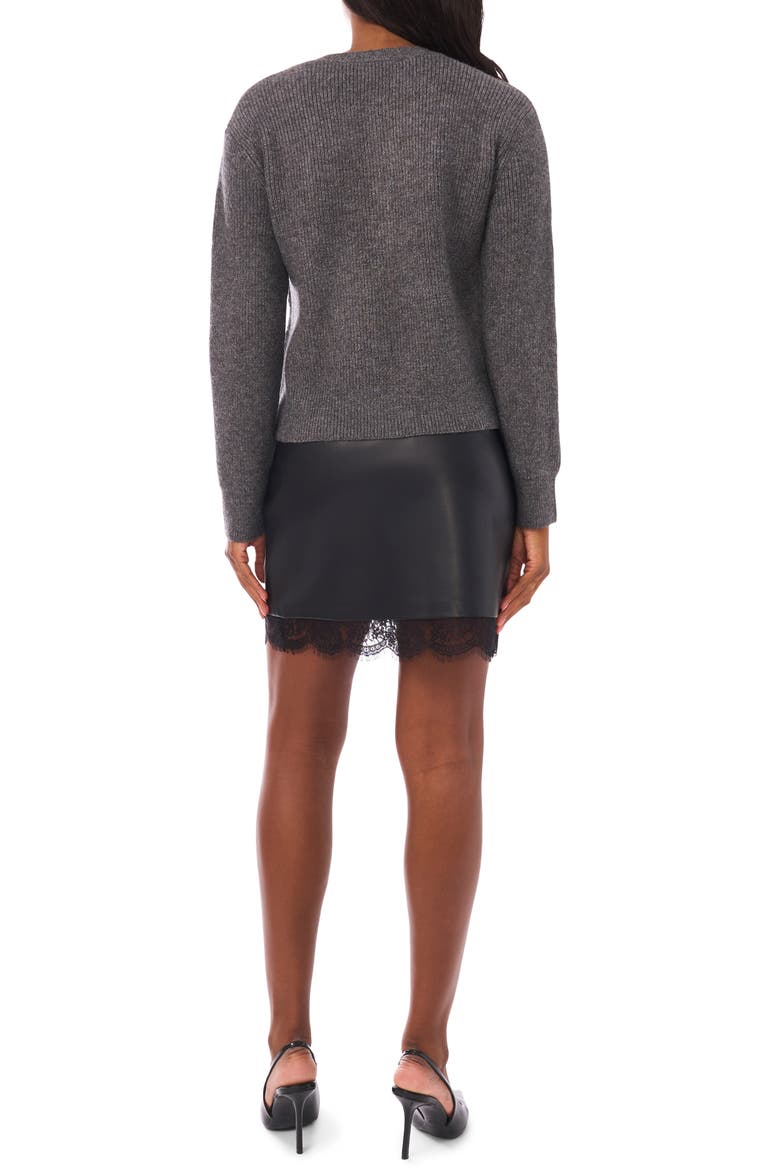 Crystal Detail Cardigan, Alternate, color, MEDIUM HEATHER GREY