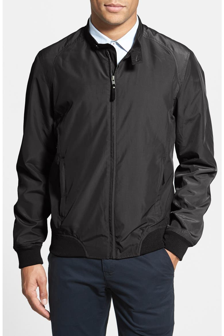 'Nordton' Extra Trim Bomber Jacket, Main, color, BLACK