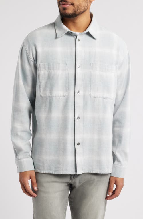 Frame Plaid Overshirt In Light Blue Plaid