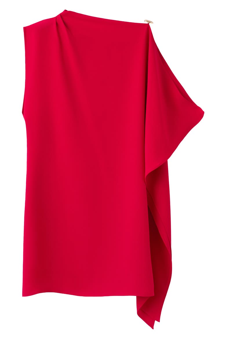 Asymmetrical Neck Dress, Alternate, color, RED