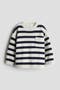 selected White/Navy Blue Striped
