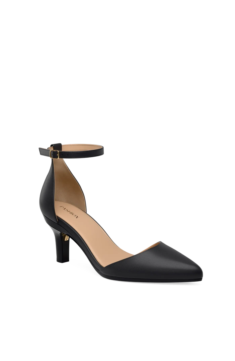 Pashion Footwear The D'Orsay 3" Stiletto Convertible Heel, Main, color, Coal Leather