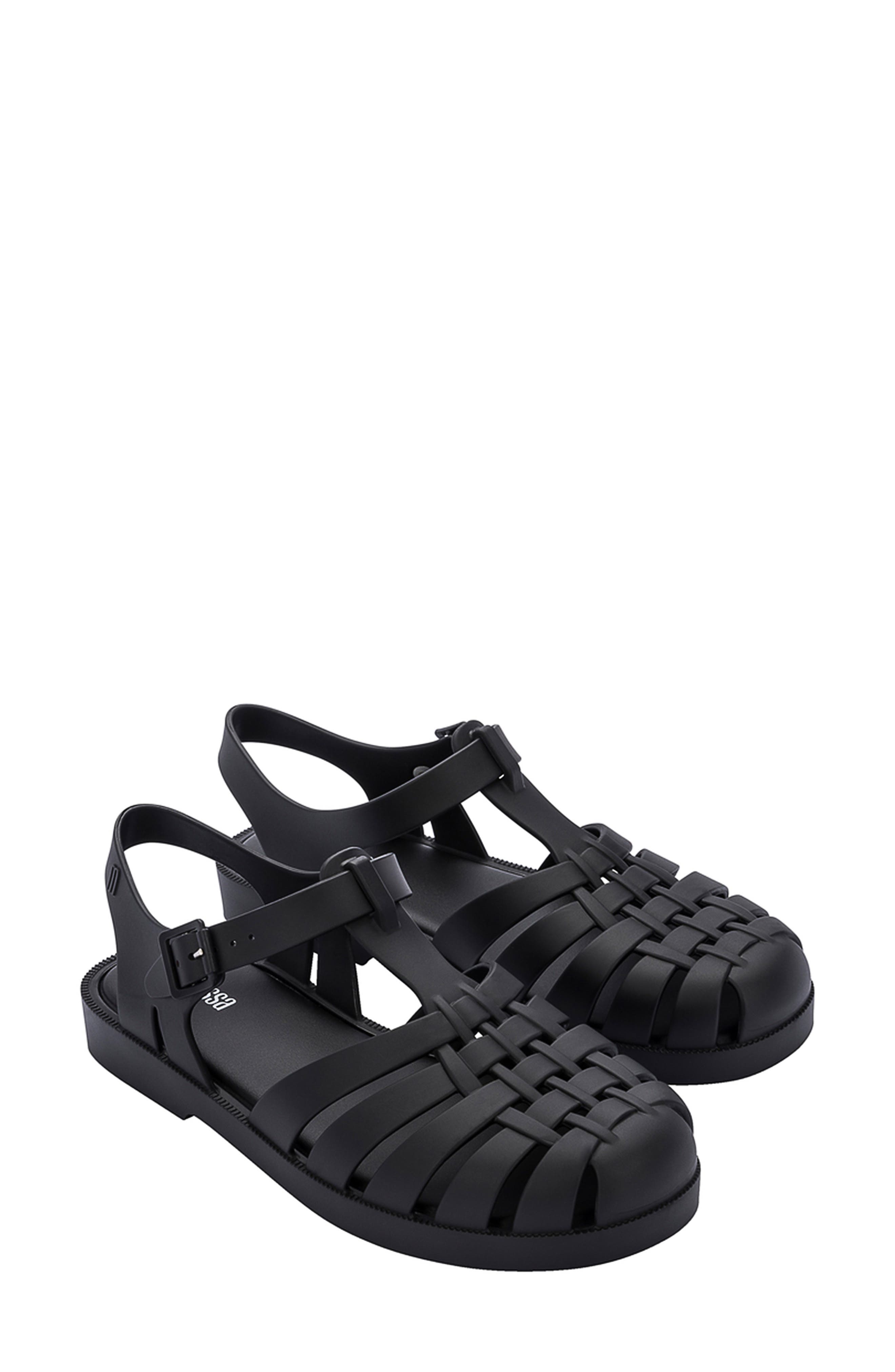 Melissa Possession Jelly Fisherman Sandal, Main, color, Black