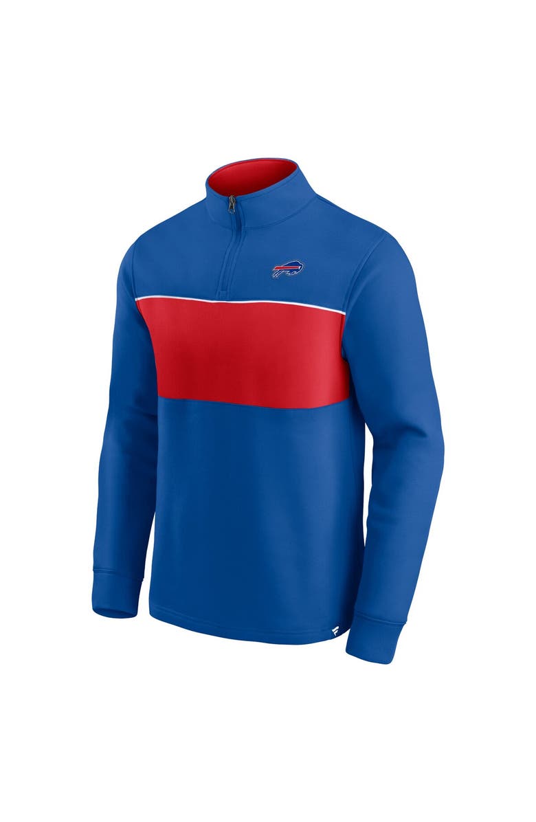 FANATICS Men's Fanatics Branded Royal/Red Buffalo Bills Block Party Quarter-Zip Jacket, Alternate, color, 