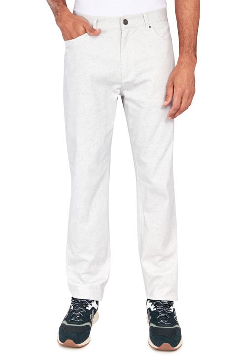 Slim Fit Speckled Print Cotton Stretch 5-Pocket Pants