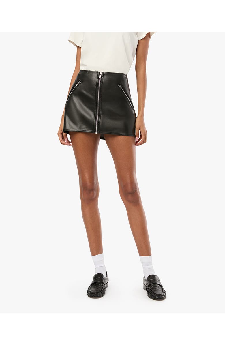 WeWoreWhat Vegan Leather Mini Skirt, Main, color, 