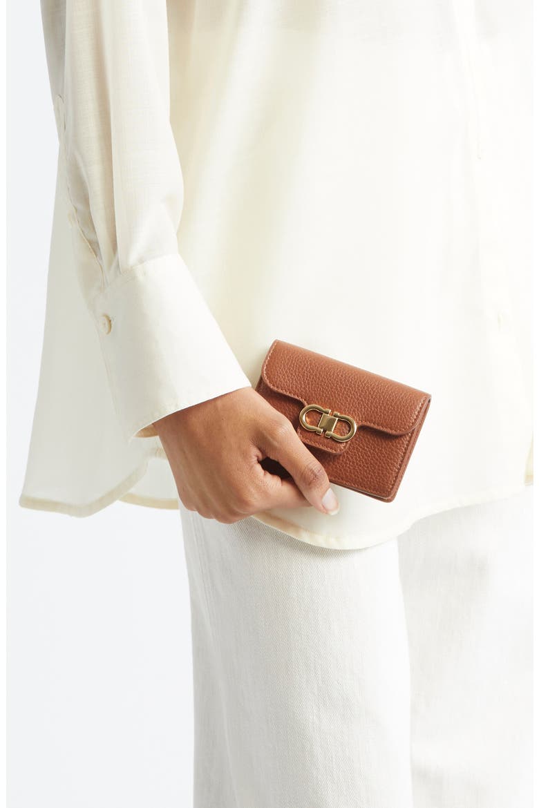 Double Gancio Key Holder, Alternate, color, NEW COGNAC/ T MORO