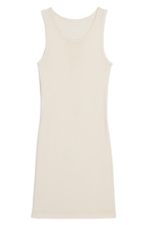 Helmut Lang Scoop Neck Tank Dress In Ivory