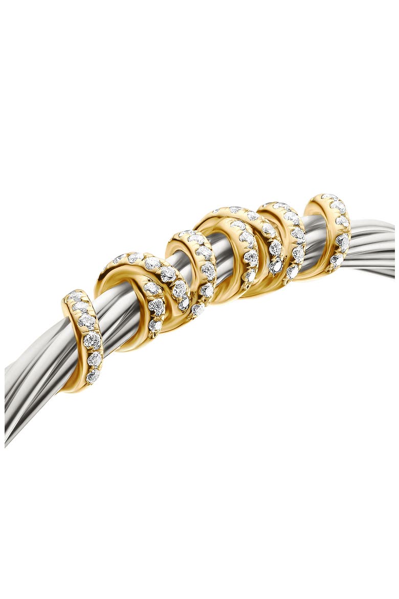 Helena Center Station Bracelet with Diamonds and 18K Gold, 4mm, Alternate, color, SILVER/ GOLD