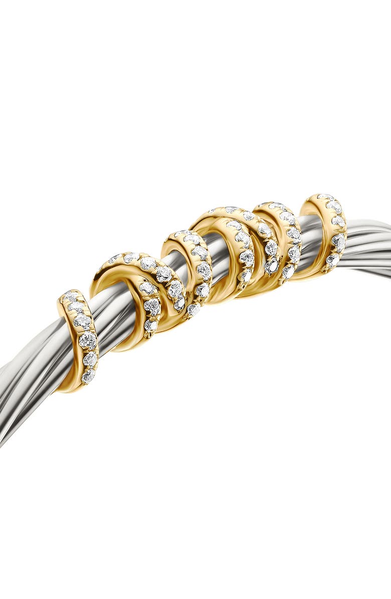 David Yurman Helena Center Station Bracelet with Diamonds and 18K Gold, 4mm, Alternate, color,