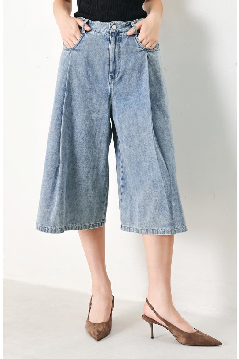 Culotte Pant, Main, color, LIGHT DENIM
