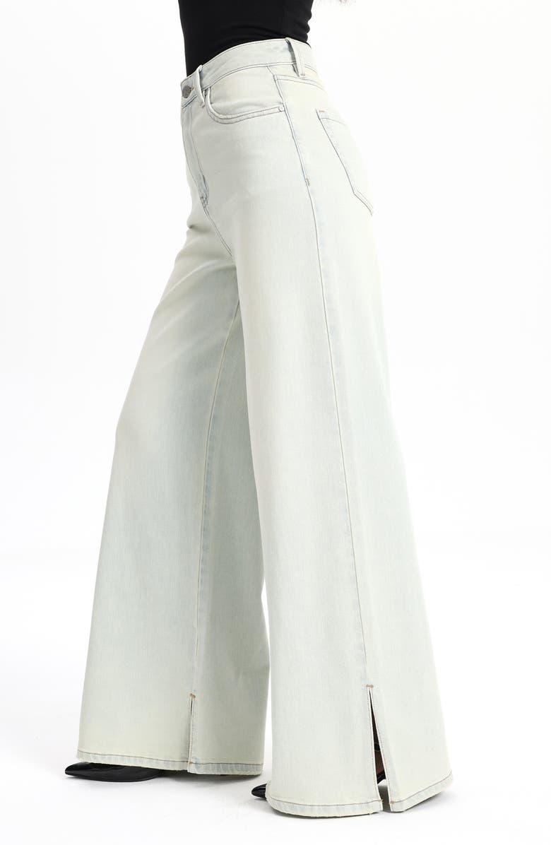 Bayeas Side Slit Wide Leg Jeans, Alternate, color, Light Blue