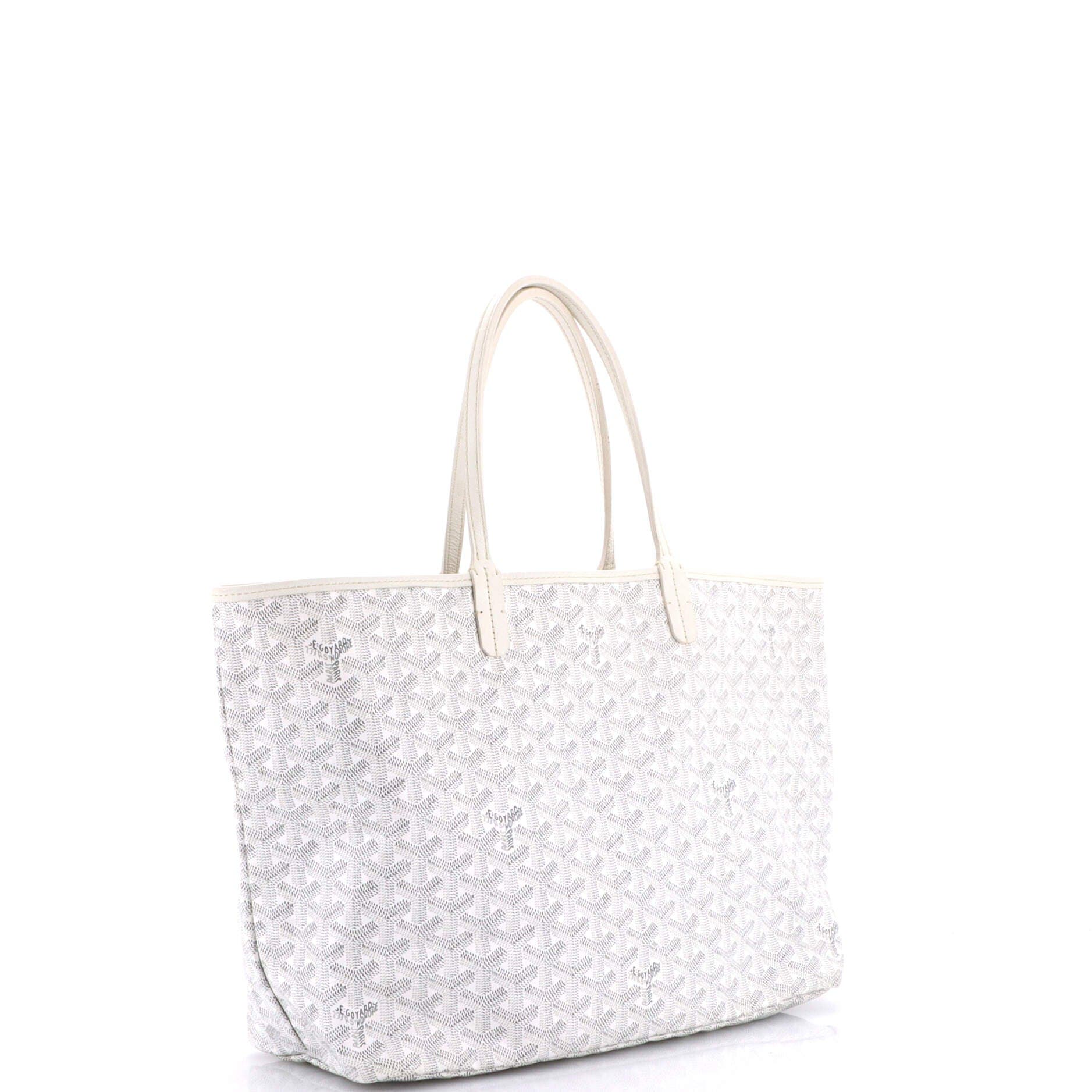 Pre-Owned Goyard Saint Louis Tote Coated Canvas PM, Alternate, color, White