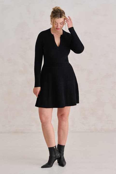 The Woodland Rib Flared Dress