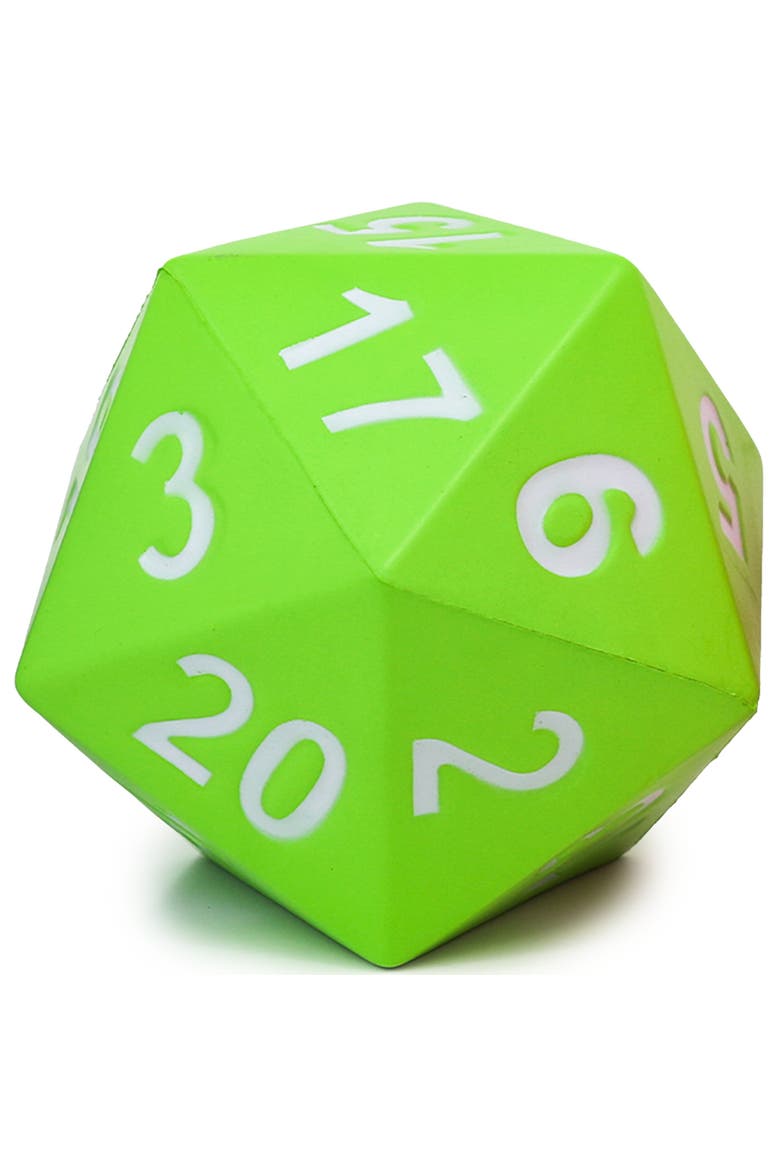 Giant D20 Foam Dice Green, Main, color, Green