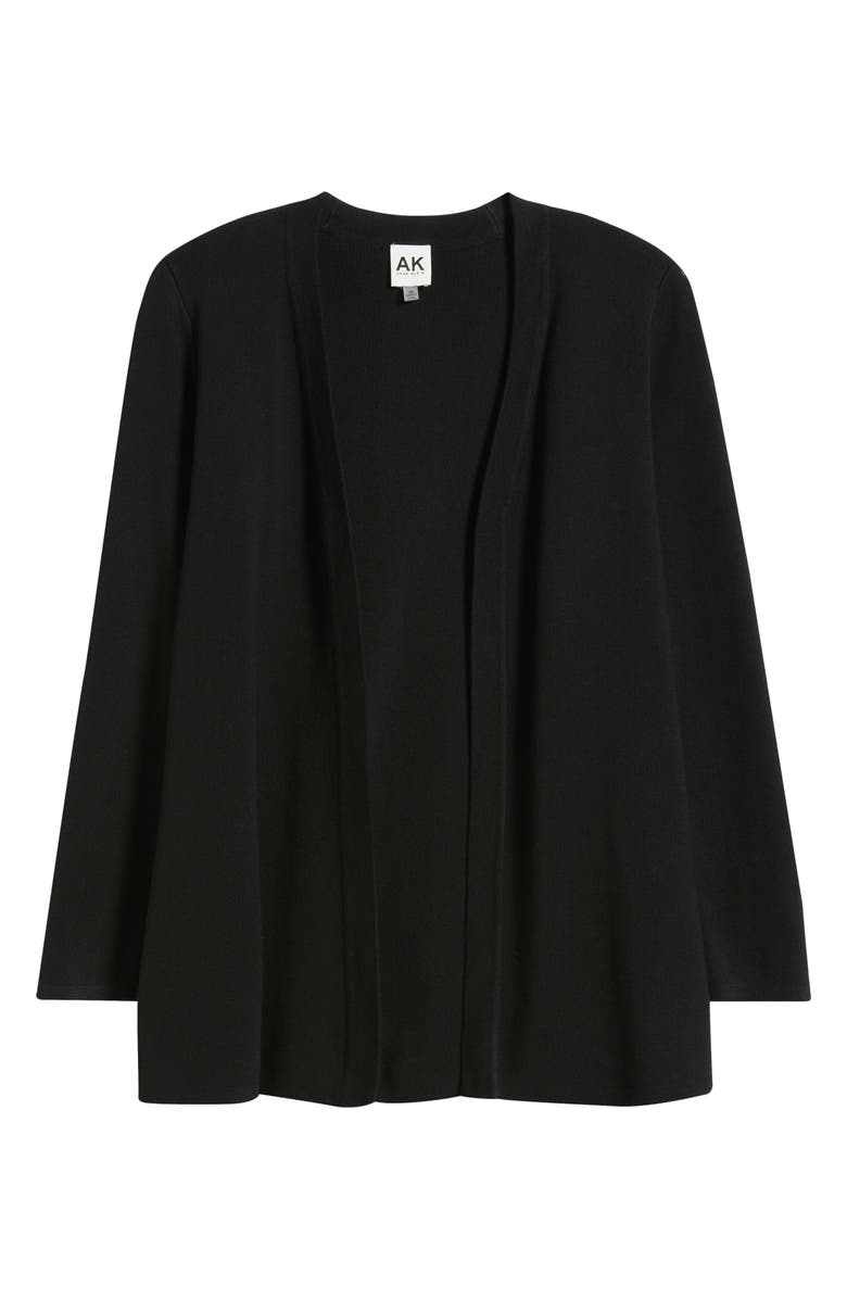 AK ANNE KLEIN Newport Kissing Front Cardigan, Alternate, color, Anne Black