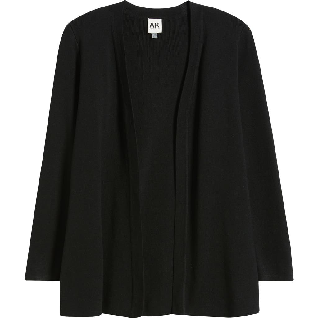 Ak Anne Klein Newport Kissing Front Cardigan In Black