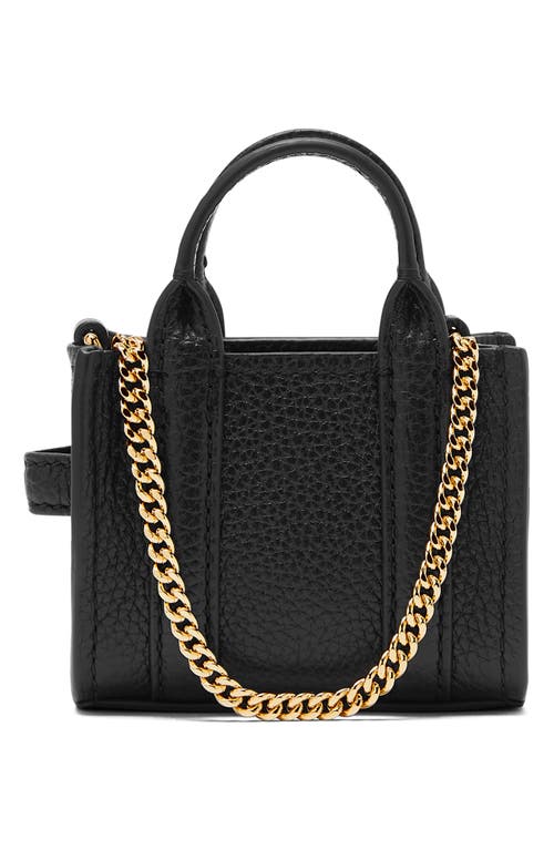 Marc Jacobs The Nano Charm Tote Leather Crossbody Bag In Black