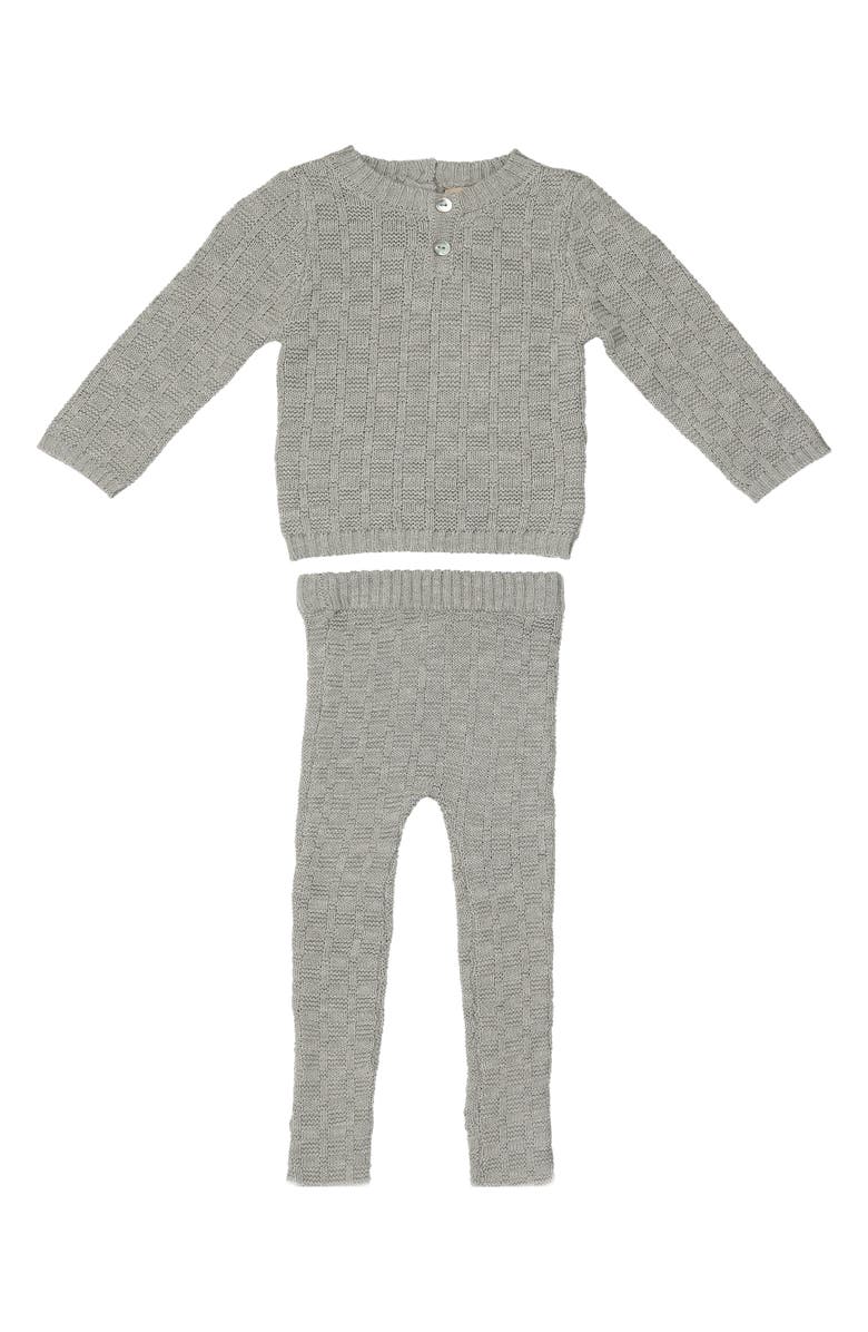 Manière Kids' Tiny Tiles Sweater & Pants Set, Main, color, 