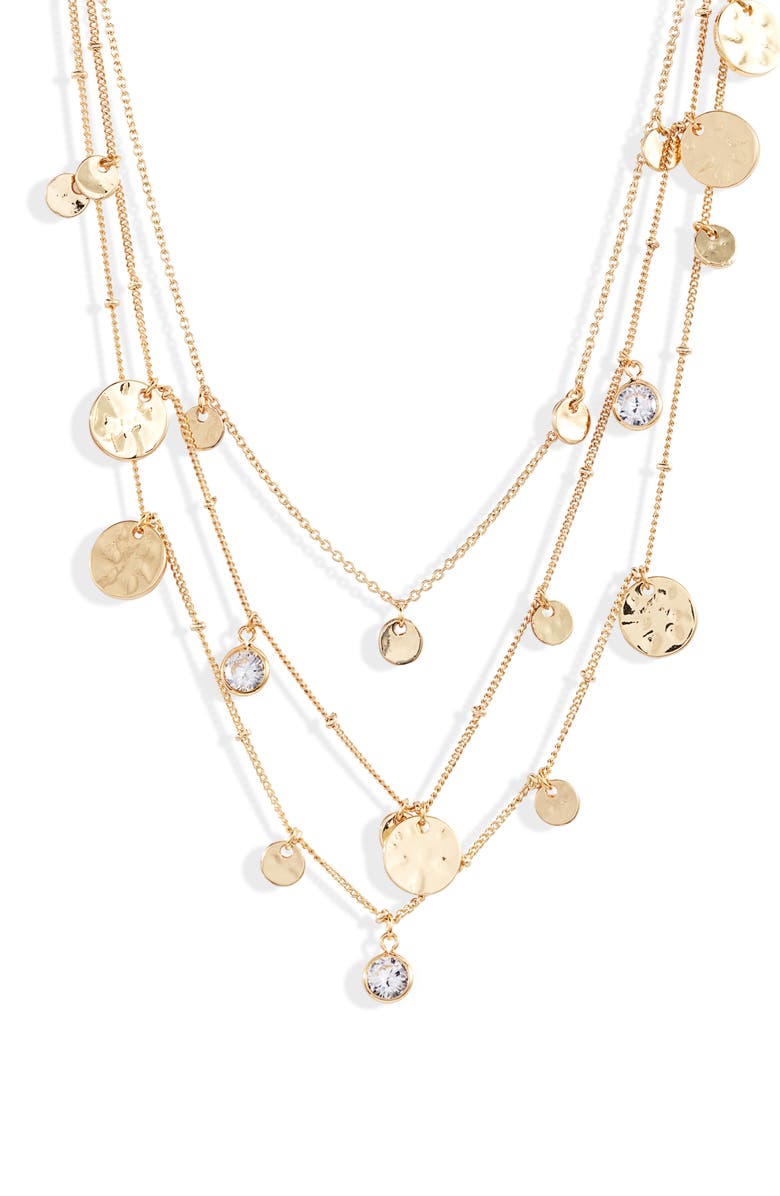 Ettika Set of 3 Disc Necklaces, Alternate, color, Gold