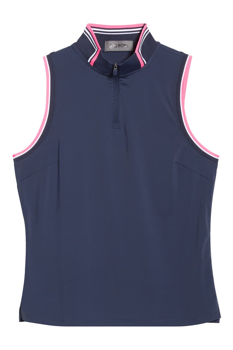 Tech Mock Neck UPF 50+ Vest, Main, color, TWILIGHT