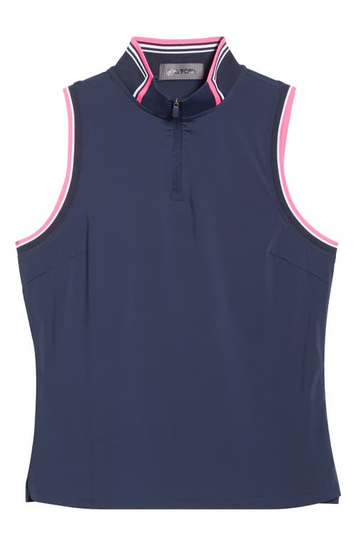 G/fore Tech Mock Neck Upf 50+ Vest In Twilight