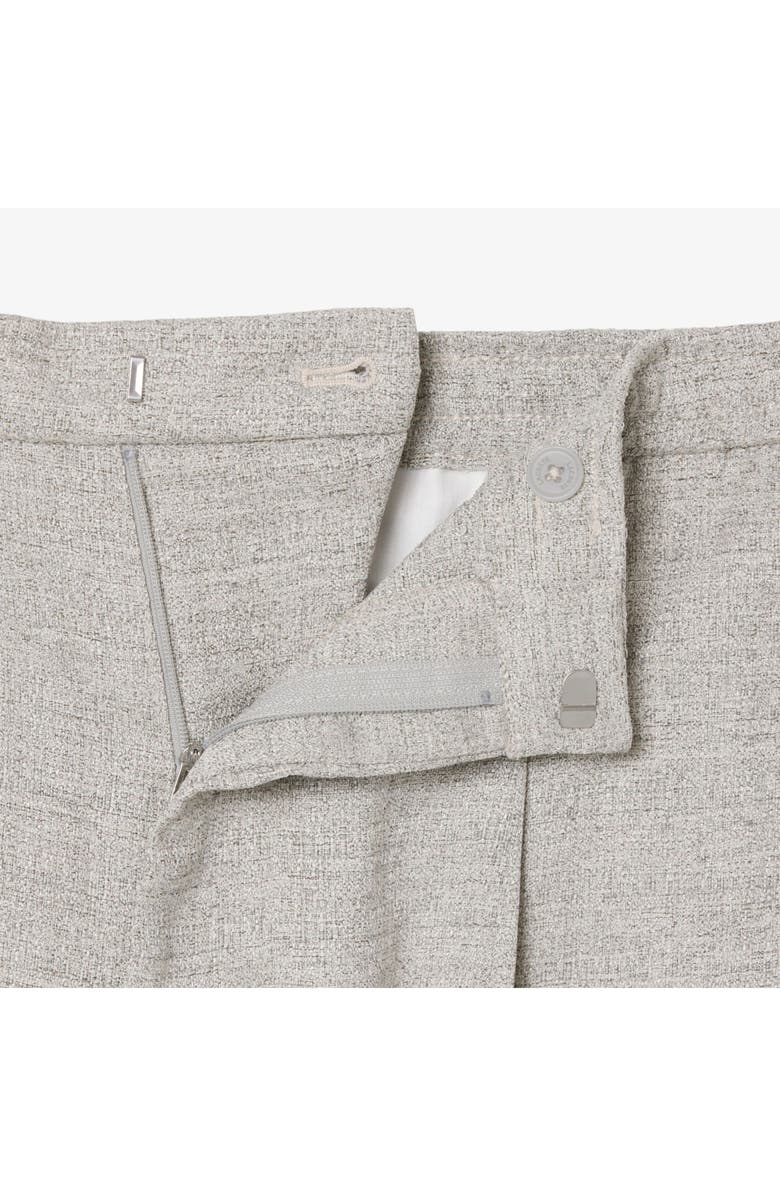 Lacoste Pleated Relaxed Straight Leg Pants, Alternate, color, Grey Chine